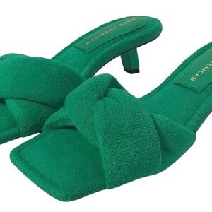 Good American Terry‎ heels including the kickstand Size 4 open toe - kitten heel